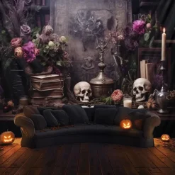 Halloween Decorations Hunted House Hanging Tapestry Wall Art Large Tapestry Mural Decor Photograph Backdrop Blanket Curtain Home Bedroom Living Room