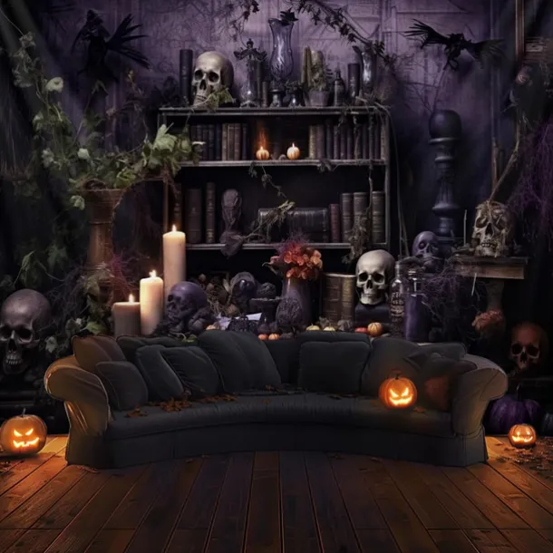 Halloween Decorations Hunted House Hanging Tapestry Wall Art Large Tapestry Mural Decor Photograph Backdrop Blanket Curtain Home Bedroom Living Room