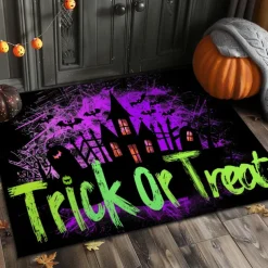 Halloween Decorations Hunted House Doormat Kitchen Mat Floor Mat Non-Slip Area Rug Oil Proof Rug Indoor Outdoor Mat Bedroom Decor Bathroom Mat Entrance Rug