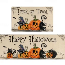 Halloween Decorations Kitchen Rug Area Rug Mat Non-Slip Oil Proof Floor Mat Livingroom Rug Indoor Outdoor Mat Bedroom Decor Bathroom Mat Entrance Rug Door Mat