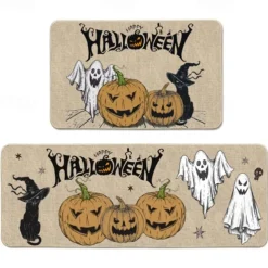 Halloween Decorations Kitchen Rug Area Rug Mat Non-Slip Oil Proof Floor Mat Livingroom Rug Indoor Outdoor Mat Bedroom Decor Bathroom Mat Entrance Rug Door Mat