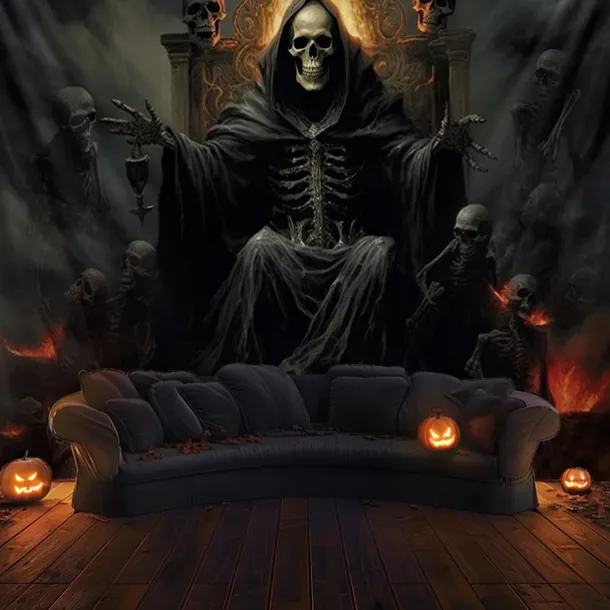 Halloween Decorations Monster Castle Hanging Tapestry Wall Art Large Tapestry Mural Decor Photograph Backdrop Blanket Curtain Home Bedroom Living Room