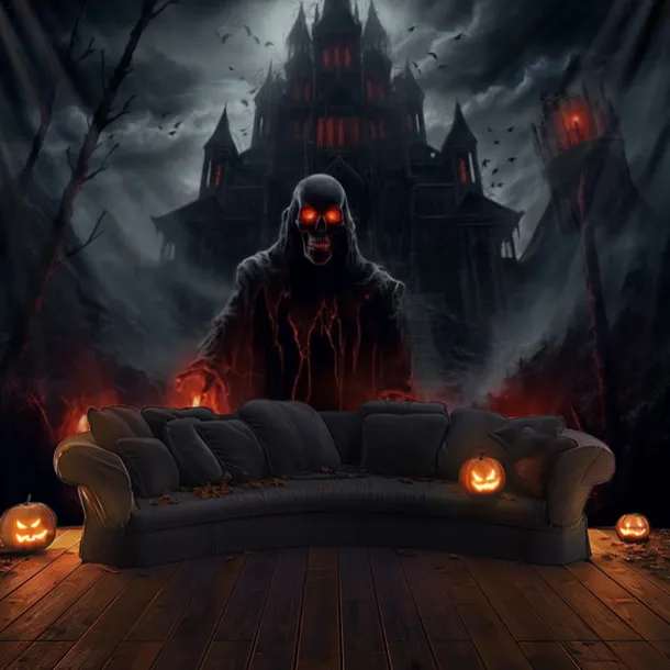 Halloween Decorations Monster Castle Hanging Tapestry Wall Art Large Tapestry Mural Decor Photograph Backdrop Blanket Curtain Home Bedroom Living Room