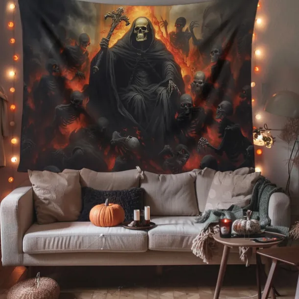 Halloween Decorations Monster Castle Hanging Tapestry Wall Art Large Tapestry Mural Decor Photograph Backdrop Blanket Curtain Home Bedroom Living Room