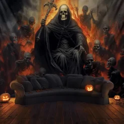 Halloween Decorations Monster Castle Hanging Tapestry Wall Art Large Tapestry Mural Decor Photograph Backdrop Blanket Curtain Home Bedroom Living Room