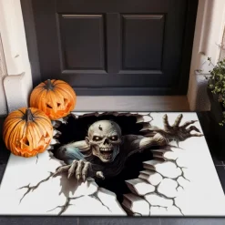 Halloween Decorations Monster Doormat Kitchen Mat Floor Mat Non-Slip Area Rug Oil Proof Rug Indoor Outdoor Mat Bedroom Decor Bathroom Mat Entrance Rug