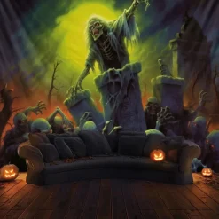 Halloween Decorations Monster Zombies Hanging Tapestry Wall Art Large Tapestry Mural Decor Photograph Backdrop Blanket Curtain Home Bedroom Living Room