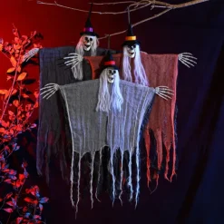 Halloween Decorations Outdoor, 1 Pcs Halloween Hanging Witch with Bendable Arms, Hanging Wicked Witches for Halloween Outdoor,Lawn, Yard, Patio Decorations
