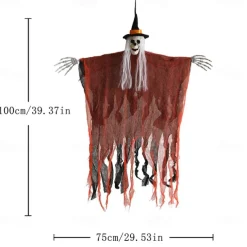 Halloween Decorations Outdoor, 1 Pcs Halloween Hanging Witch with Bendable Arms, Hanging Wicked Witches for Halloween Outdoor,Lawn, Yard, Patio Decorations