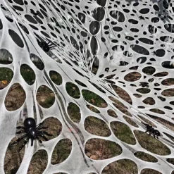 Halloween Decorations Outdoor Spider Web,Stretchy Beef Netting Spiders Webbing Pre-Cut Gauze Cobweb Haunted House Decor