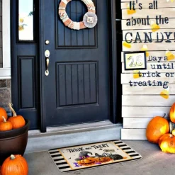 Halloween Decorations Pumpkin Ghosts Doormat Kitchen Mat Floor Mat Non-Slip Area Rug Oil Proof Rug Indoor Outdoor Mat Bedroom Decor Bathroom Mat Entrance Rug