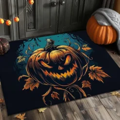 Halloween Decorations Pumpkin Scarecrow Doormat Kitchen Mat Floor Mat Non-Slip Area Rug Oil Proof Rug Indoor Outdoor Mat Bedroom Decor Bathroom Mat Entrance Rug
