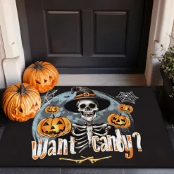 Halloween Decorations Pumpkin Scarecrow Doormat Kitchen Mat Floor Mat Non-Slip Area Rug Oil Proof Rug Indoor Outdoor Mat Bedroom Decor Bathroom Mat Entrance Rug