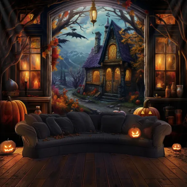 Halloween Decorations Pumpkins Window Hanging Tapestry Wall Art Large Tapestry Mural Decor Photograph Backdrop Blanket Curtain Home Bedroom Living Room Decoration