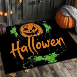 Halloween Decorations Pumpkin Doormat Kitchen Mat Floor Mat Non-Slip Area Rug Oil Proof Rug Indoor Outdoor Mat Bedroom Decor Bathroom Mat Entrance Rug