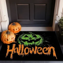 Halloween Decorations Pumpkin Doormat Kitchen Mat Floor Mat Non-Slip Area Rug Oil Proof Rug Indoor Outdoor Mat Bedroom Decor Bathroom Mat Entrance Rug