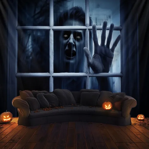 Halloween Decorations Scary Ghost Hanging Tapestry Wall Art Large Tapestry Mural Decor Photograph Backdrop Blanket Curtain Home Bedroom Living Room Decoration