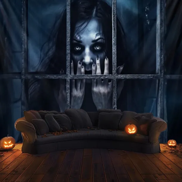 Halloween Decorations Scary Ghost Hanging Tapestry Wall Art Large Tapestry Mural Decor Photograph Backdrop Blanket Curtain Home Bedroom Living Room Decoration