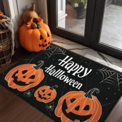 Halloween Decorations Scary Pumpkins Doormat Kitchen Mat Floor Mat Non-Slip Area Rug Oil Proof Rug Indoor Outdoor Mat Bedroom Decor Bathroom Mat Entrance Rug