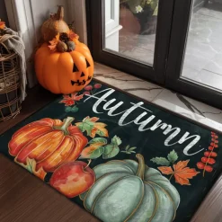 Halloween Decorations Scary Pumpkins Doormat Kitchen Mat Floor Mat Non-Slip Area Rug Oil Proof Rug Indoor Outdoor Mat Bedroom Decor Bathroom Mat Entrance Rug