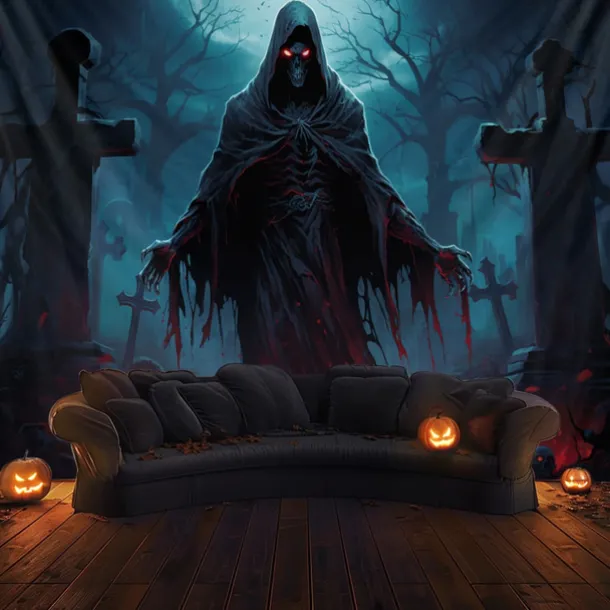 Halloween Decorations Scary Death Hanging Tapestry Wall Art Large Tapestry Mural Decor Photograph Backdrop Blanket Curtain Home Bedroom Living Room Decoration Ghost