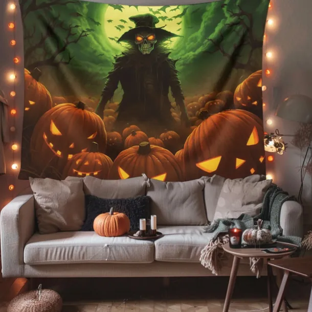 Halloween Decorations Scary Death Hanging Tapestry Wall Art Large Tapestry Mural Decor Photograph Backdrop Blanket Curtain Home Bedroom Living Room Decoration Ghost
