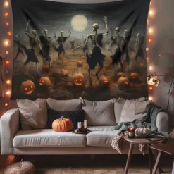 Halloween Decorations Skeletons Couple Hanging Tapestry Wall Art Large Tapestry Mural Decor Photograph Backdrop Blanket Curtain Home Bedroom Living Room Decoration