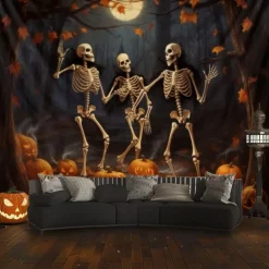 Halloween Decorations Skeletons Couple Hanging Tapestry Wall Art Large Tapestry Mural Decor Photograph Backdrop Blanket Curtain Home Bedroom Living Room Decoration