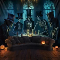 Halloween Decorations Skulls Party Hanging Tapestry Wall Art Large Tapestry Mural Decor Photograph Backdrop Blanket Curtain Home Bedroom Living Room Decoration