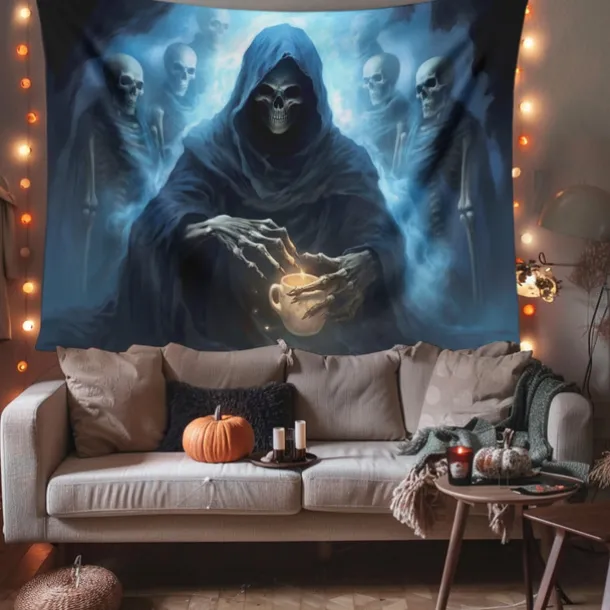 Halloween Decorations Skulls Party Hanging Tapestry Wall Art Large Tapestry Mural Decor Photograph Backdrop Blanket Curtain Home Bedroom Living Room Decoration