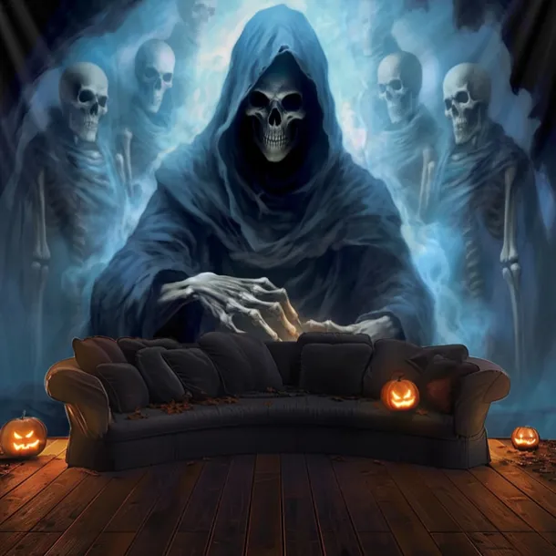 Halloween Decorations Skulls Party Hanging Tapestry Wall Art Large Tapestry Mural Decor Photograph Backdrop Blanket Curtain Home Bedroom Living Room Decoration