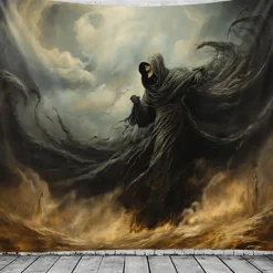 Halloween Decorations Skull Hanging Tapestry Wall Art Large Tapestry Mural Decor Photograph Backdrop Blanket Curtain Home Bedroom Living Room Decoration