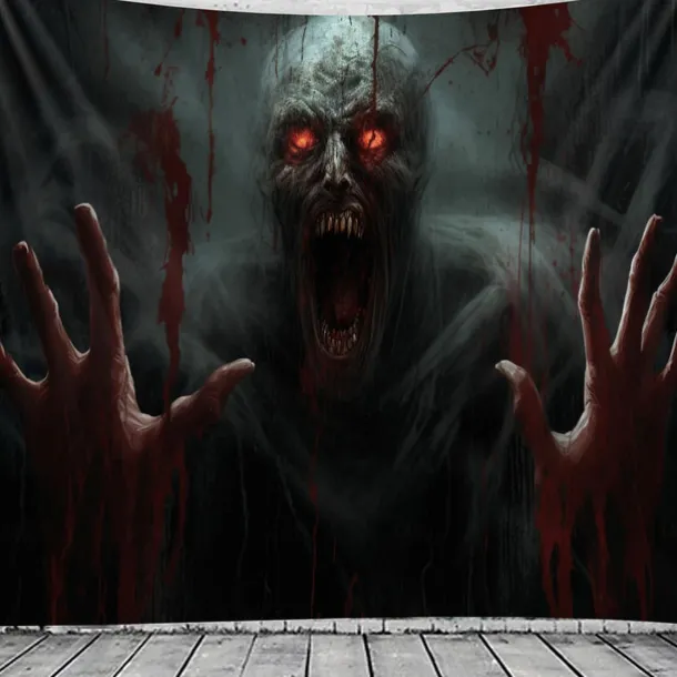 Halloween Decorations Skull Hanging Tapestry Wall Art Large Tapestry Mural Decor Photograph Backdrop Blanket Curtain Home Bedroom Living Room Decoration