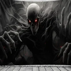 Halloween Decorations Skull Hanging Tapestry Wall Art Large Tapestry Mural Decor Photograph Backdrop Blanket Curtain Home Bedroom Living Room Decoration