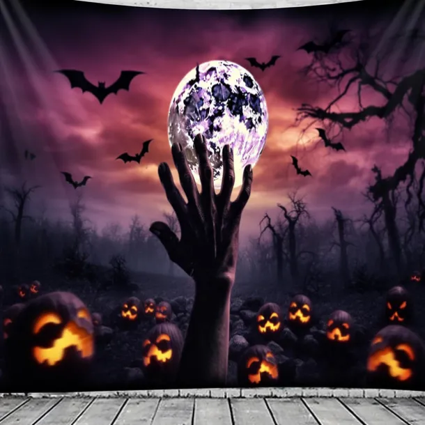 Halloween Decorations Skull Hanging Tapestry Wall Art Large Tapestry Mural Decor Photograph Backdrop Blanket Curtain Home Bedroom Living Room Decoration