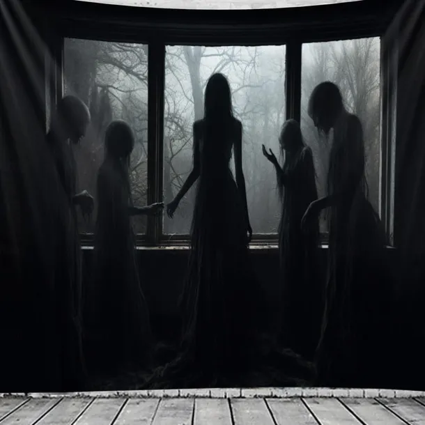 Halloween Decorations Skull Hanging Tapestry Wall Art Large Tapestry Mural Decor Photograph Backdrop Blanket Curtain Home Bedroom Living Room Decoration