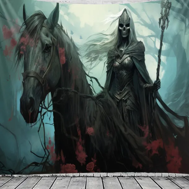 Halloween Decorations Skull Hanging Tapestry Wall Art Large Tapestry Mural Decor Photograph Backdrop Blanket Curtain Home Bedroom Living Room Decoration