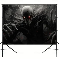 Halloween Decorations Skull Hanging Tapestry Wall Art Large Tapestry Mural Decor Photograph Backdrop Blanket Curtain Home Bedroom Living Room Decoration