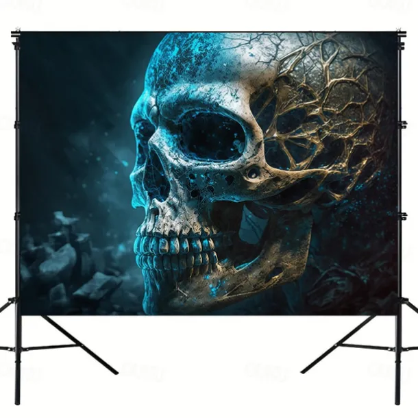 Halloween Decorations Skull Hanging Tapestry Wall Art Large Tapestry Mural Decor Photograph Backdrop Blanket Curtain Home Bedroom Living Room Decoration