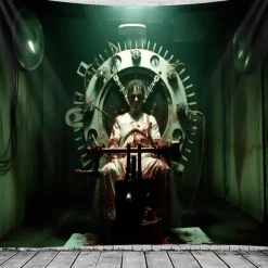 Halloween Decorations Skull Hanging Tapestry Wall Art Large Tapestry Mural Decor Photograph Backdrop Blanket Curtain Home Bedroom Living Room Decoration