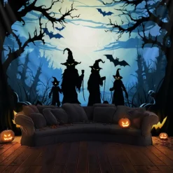 Halloween Decorations Witchs Hanging Tapestry Wall Art Large Tapestry Mural Decor Photograph Backdrop Blanket Curtain Home Bedroom Living Room