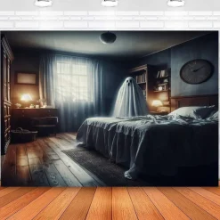 Halloween Decorations Zombie Bride Hanging Tapestry Wall Art Large Tapestry Mural Decor Photograph Backdrop Blanket Curtain Home Bedroom Living Room Decoration Ghost Pumpkin Witch