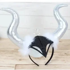 Halloween Devil Horn Head Buckle Geadband Ghost Festival Party Headdress Happy Helloween Party Decor 2025 Large Horn Headband