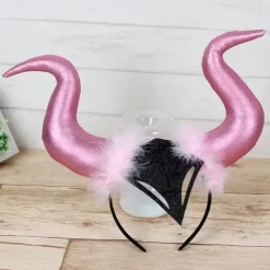 Halloween Devil Horn Head Buckle Geadband Ghost Festival Party Headdress Happy Helloween Party Decor 2025 Large Horn Headband