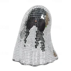 Halloween Disco Ghost Decor Ghost Disco Ball Table Decoration Indoor Glitter Sign Halloween Tiered Tray Decor for Props Home Tabletop Decorations