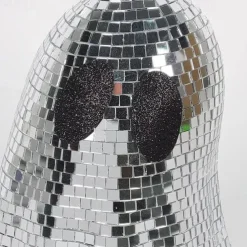 Halloween Disco Ghost Decor Ghost Disco Ball Table Decoration Indoor Glitter Sign Halloween Tiered Tray Decor for Props Home Tabletop Decorations