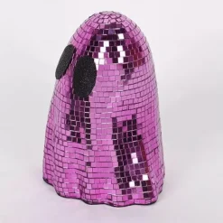 Halloween Disco Ghost Decor Ghost Disco Ball Table Decoration Indoor Glitter Sign Halloween Tiered Tray Decor for Props Home Tabletop Decorations