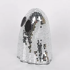 Halloween Disco Ghost Decor Ghost Disco Ball Table Decoration Indoor Glitter Sign Halloween Tiered Tray Decor for Props Home Tabletop Decorations