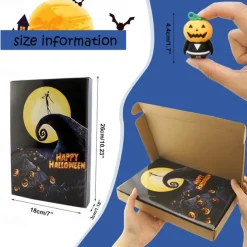 Halloween Doll Advent Calendar 2025 Contains 24 Gifts, Halloween Horror Figures Countdown Calendar with Surprise Toys, The Nightmare Halloween Collectible Figures Gifts for Kids