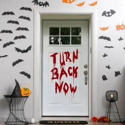 Halloween Door Cover – "Don't Open, Dead Inside" Bloody Warning Sign, Horror Zombie Entrance Banner, Spooky Outdoor & Indoor 2025 Halloween Decoration for Bedroom, Living Room, Bathroom